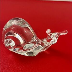 Baccarat Snail Crystal Figurines by BACCARAT 2.25”H 5”L 2.75”W
